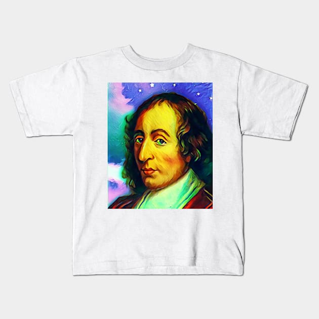 Blaise Pascal Portrait | Blaise Pascal Artwork 8 Kids T-Shirt by JustLit